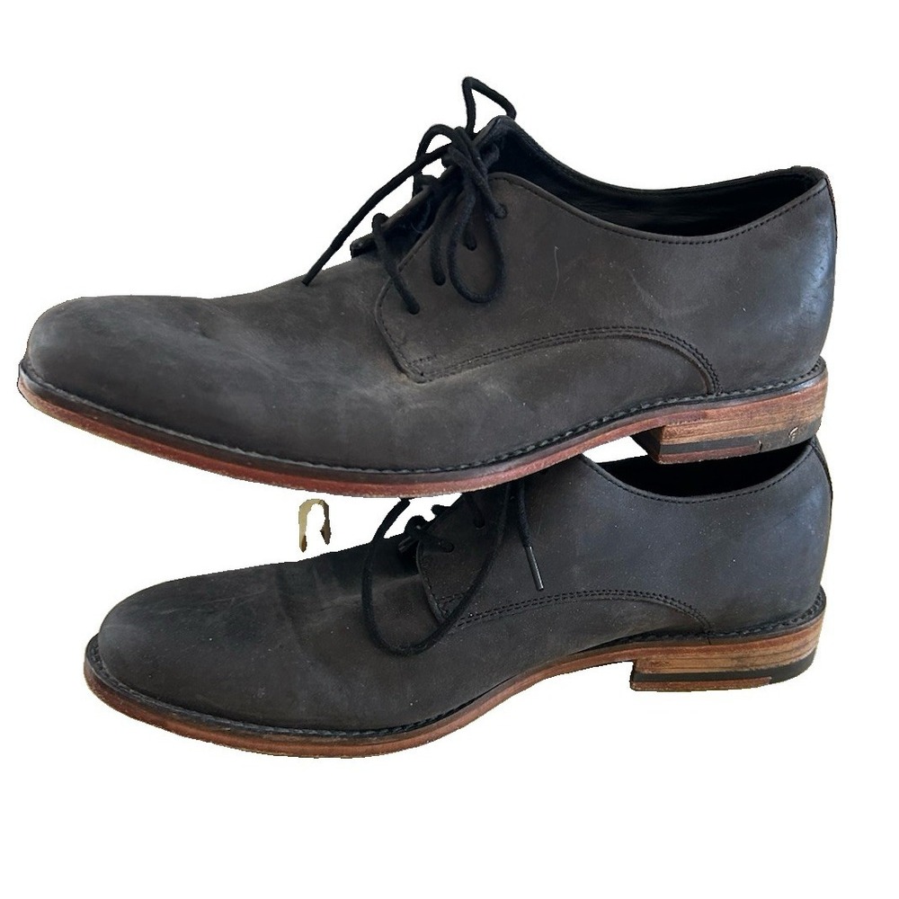 Men's Gordon Rush Gray Leather Cooper Dress Oxford Shoe Size 9.5 Sophisticated